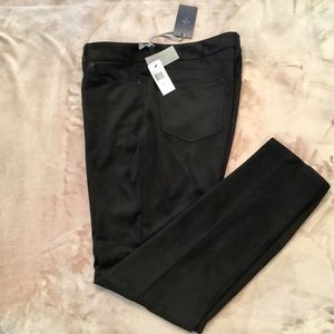 NYDJ Black Jeans Sz 14 faux suede